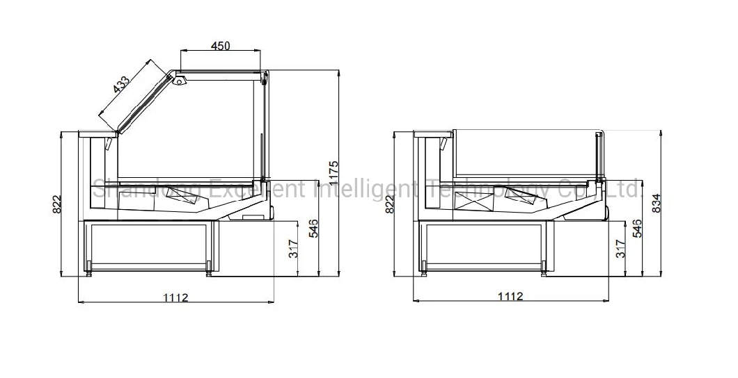 Commercial Refrigerator Butcher Fridge Fish Counter Butcher Meat Seafood Display